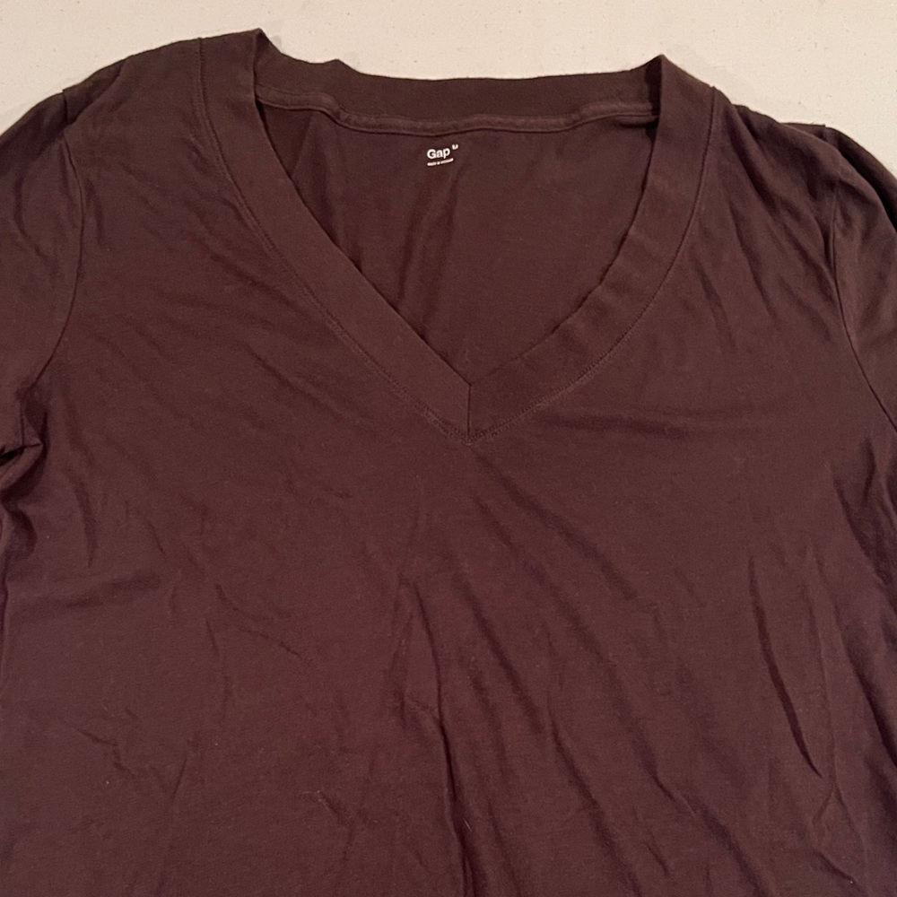 GAP Chocolate V-Neck Tee